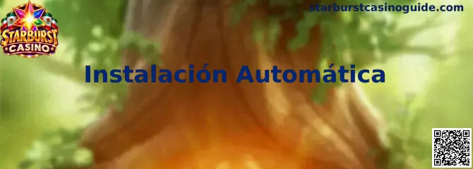 Guía visual sobre la Instalación Automática de Starburst Casino en un dispositivo móvil