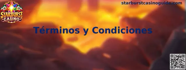Información sobre términos y condiciones de Starburst Casino